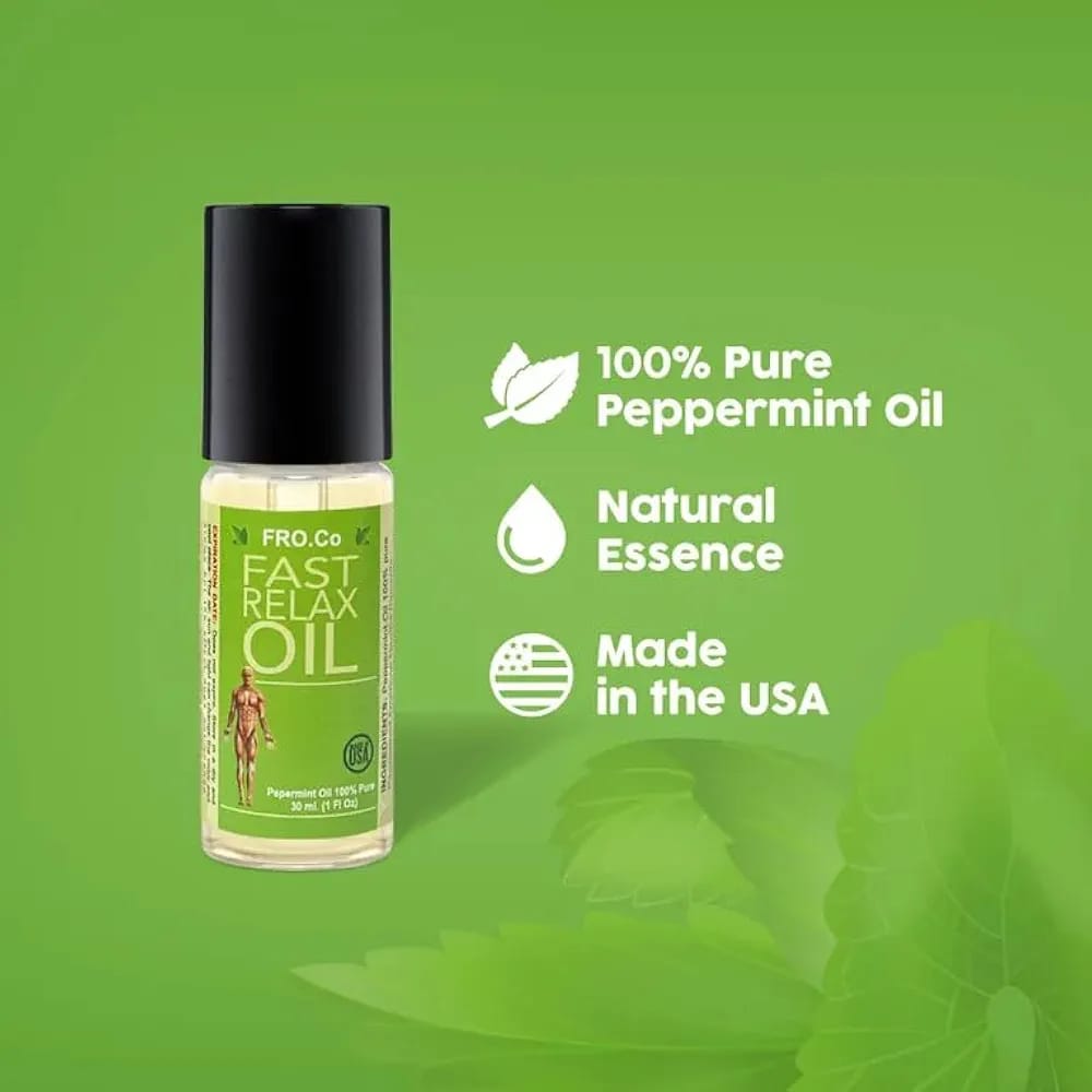 30ml Roll-on Fast Relax Oil, Sleep, Pain, Aches Wellness 100% Organic USDA Certified, Made in the USA