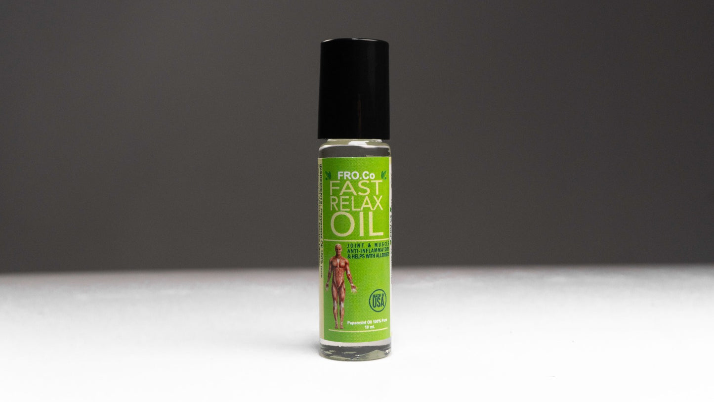 30ml Roll-on Fast Relax Oil, Sleep, Pain, Aches Wellness 100% Organic USDA Certified, Made in the USA